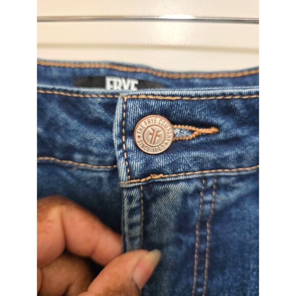 Frye Women's Mid-Rise Straight-Leg Denim Jeans Classic Blue Wash Size 10/30 - Picture 7 of 11